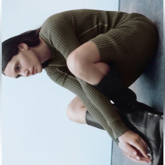 Zara piped knit midi dress - Picture 6 of 11